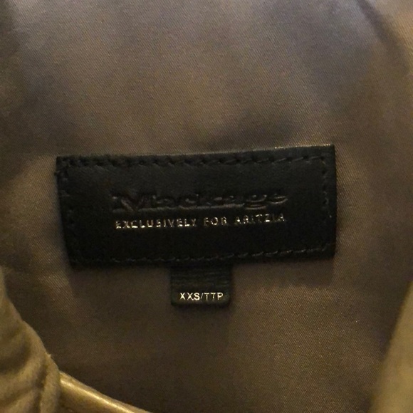 New Mackage Kenya leather jacket XXS Slate - Picture 6 of 8